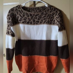 Fun patterned sweater.